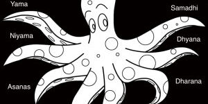 Octopus black with text